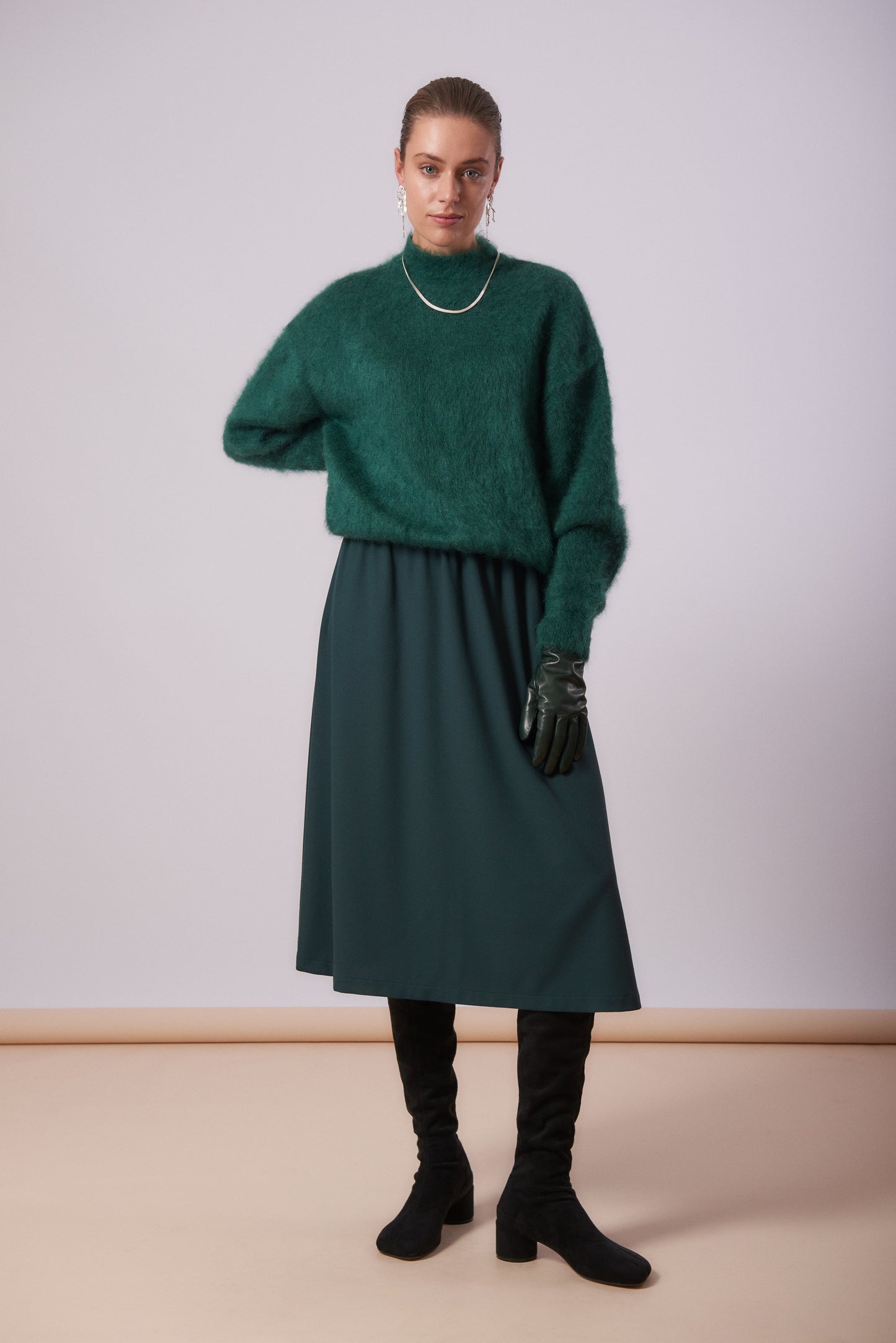Skirt 1 Medium Length Skirt | Green