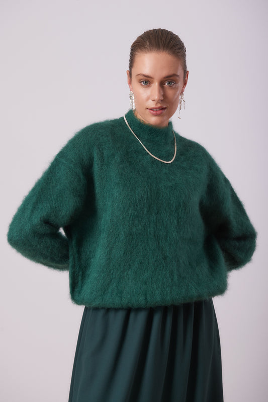 Pullover 1 Mohair Sweater | Green