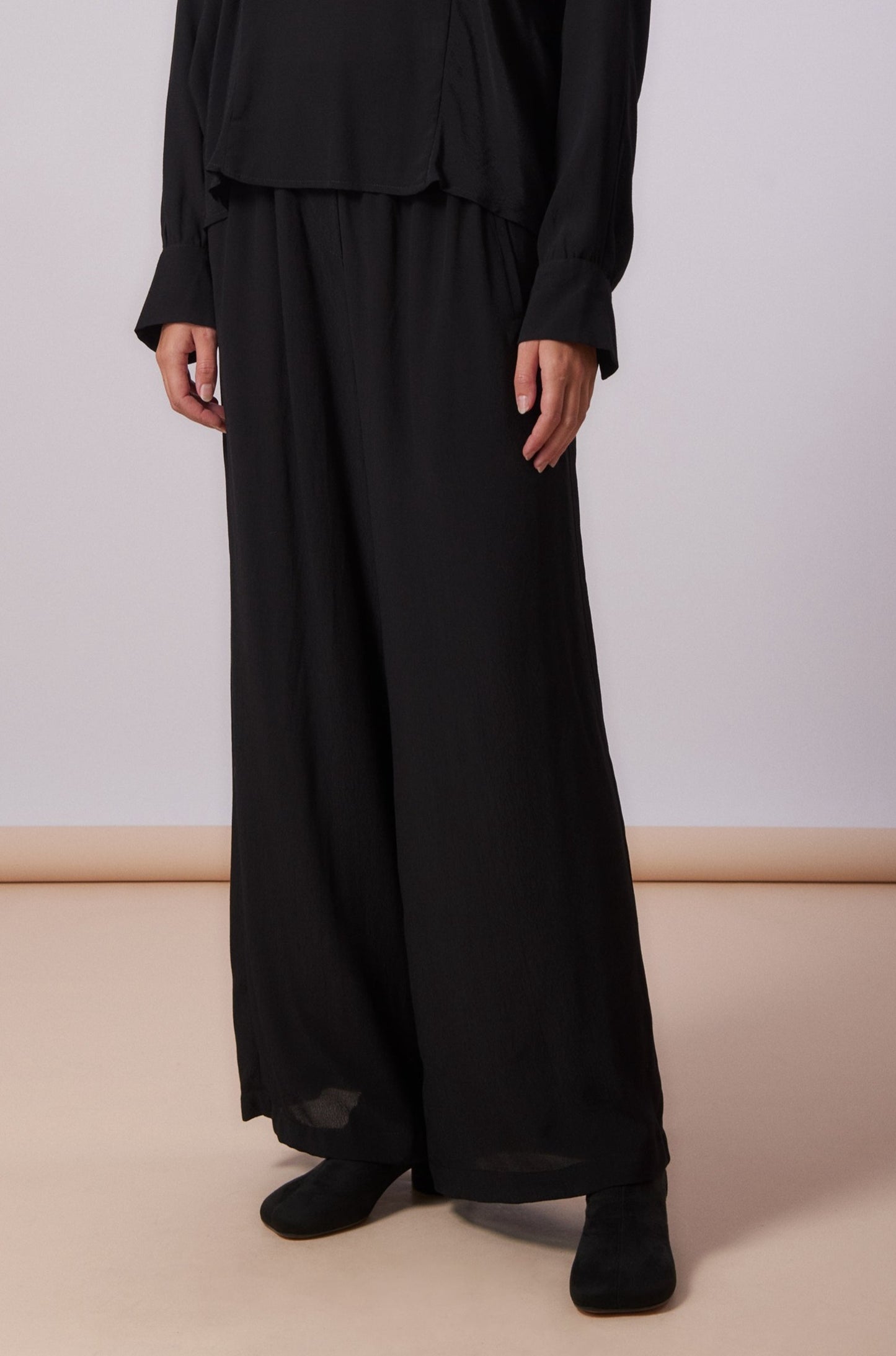Pants 6 Wide Leg Trousers | Black