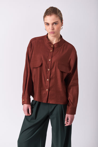 Top 12 Long Sleeved Shirt | Rust