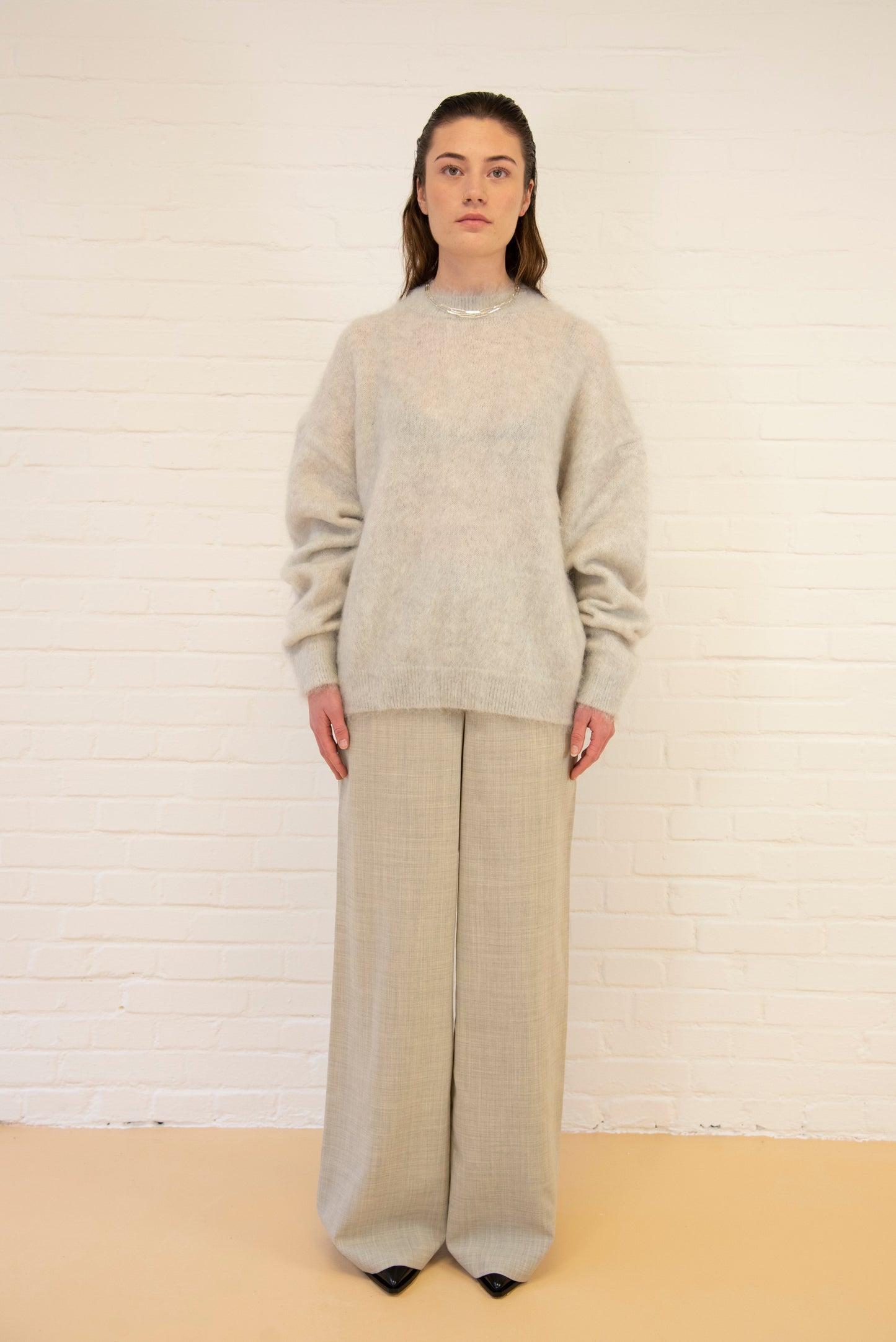 Pullover 1 Mohair Sweater | Light Gray