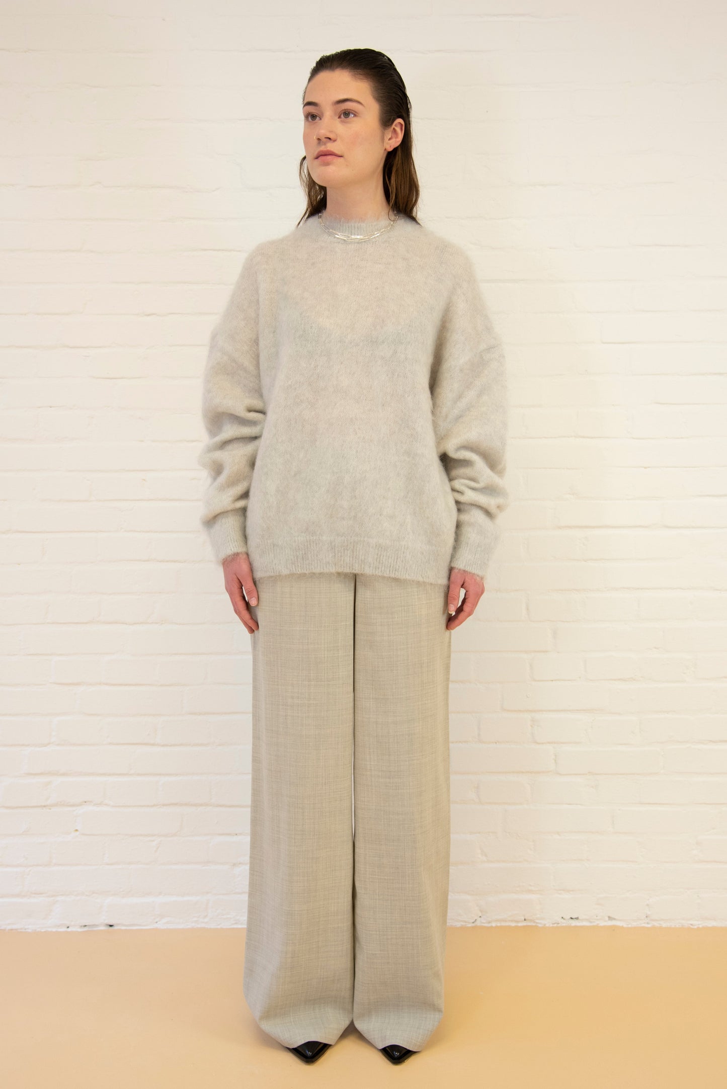 Pullover 1 Mohair Sweater | Light Gray
