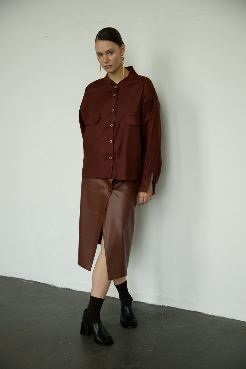 Top 12 Long Sleeved Shirt | Rust