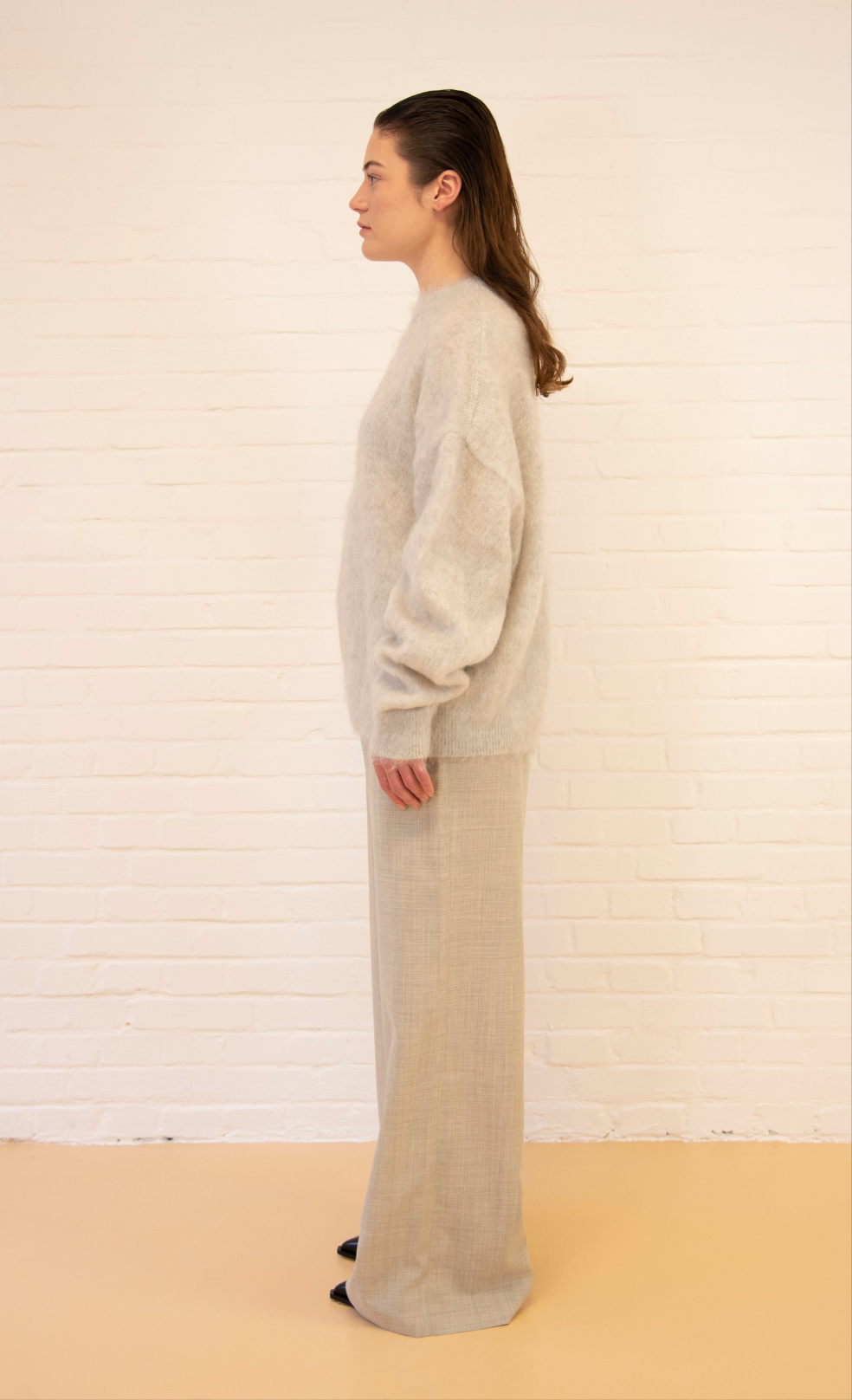 Pullover 1 Mohair Sweater | Light Gray