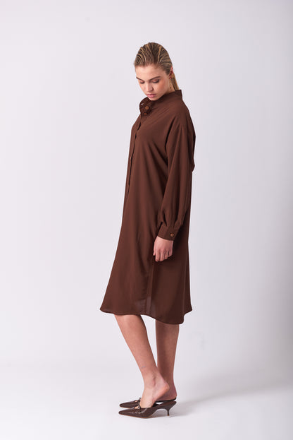 Dress 12 Long Sleeved Dress | Brown