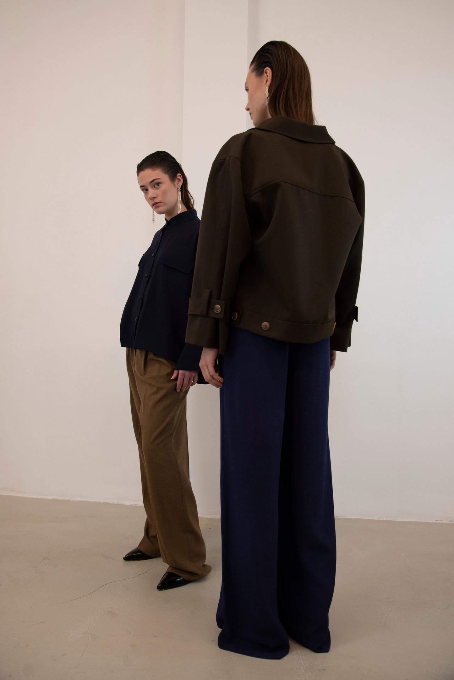 Jacket Wool Relaxed Fit | Dark Brown