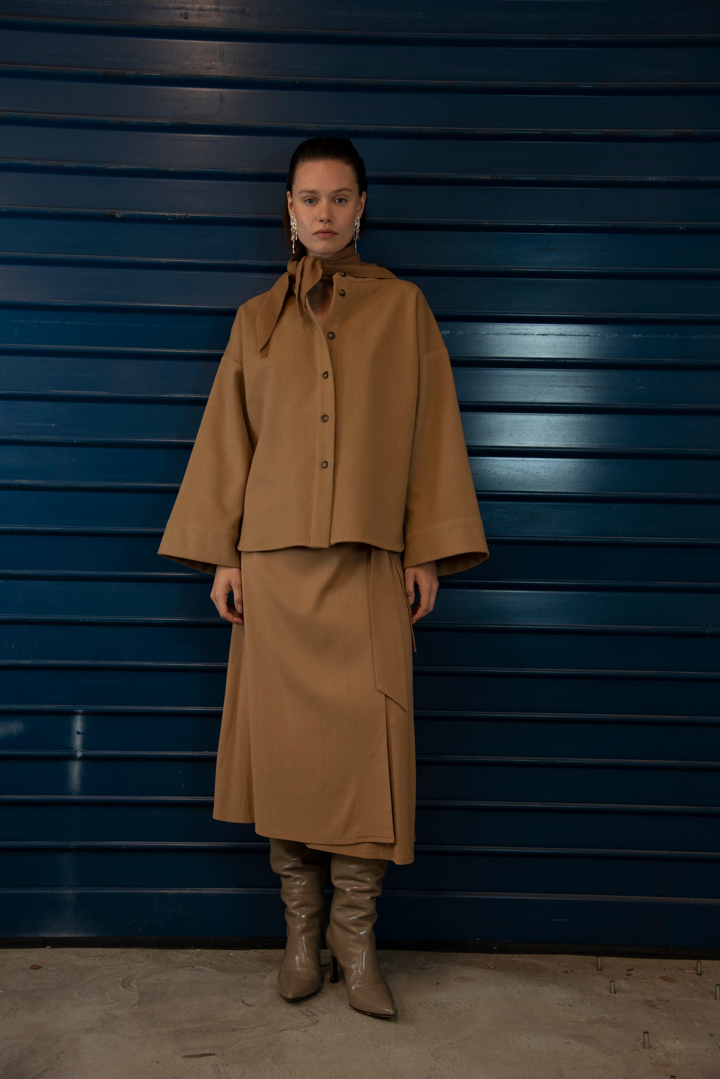 Jacket 4 Wide sleeved overshirt | Camel