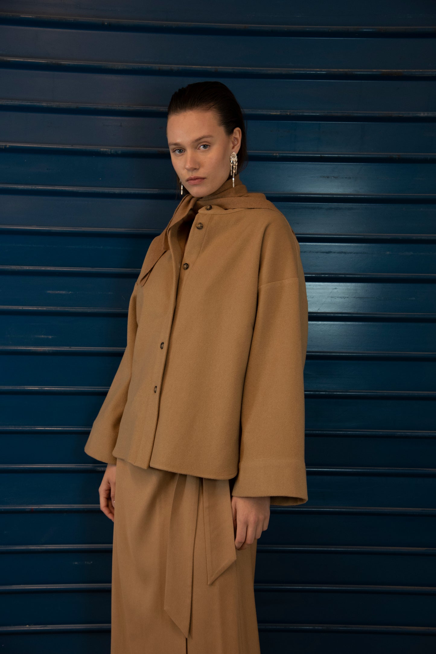 Jacket 4 Wide sleeved overshirt | Camel