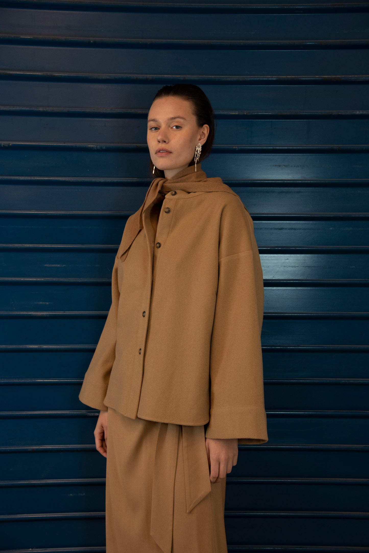 Jacket 4 Wide sleeved overshirt | Camel