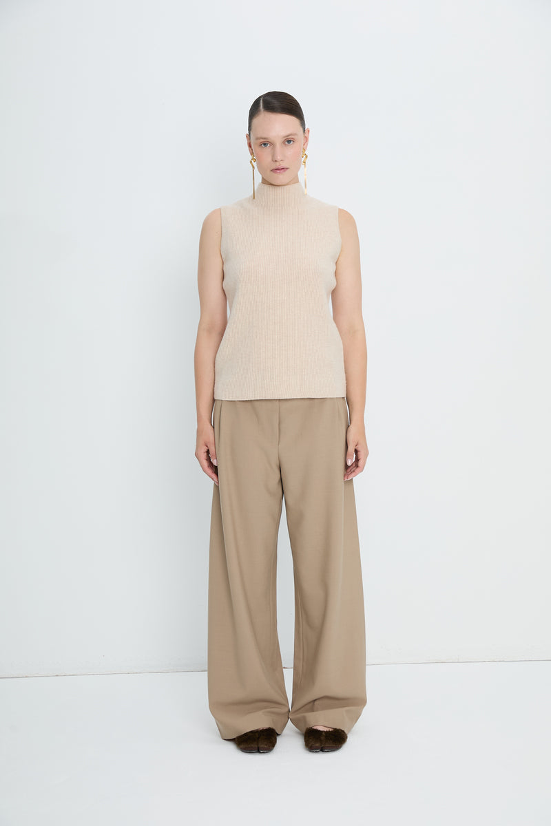 Pants 1 Relaxed Fit Trousers | Light Beige