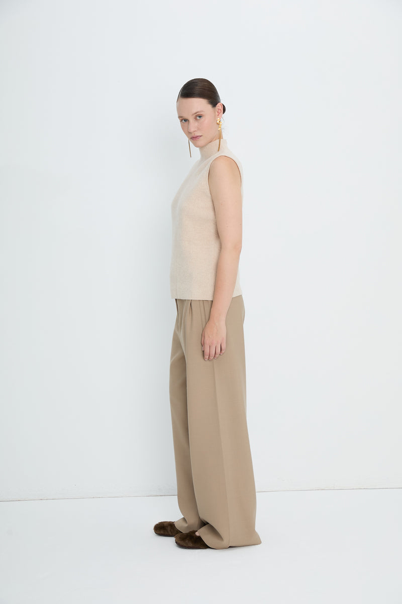 Pants 1 Relaxed Fit Trousers | Light Beige