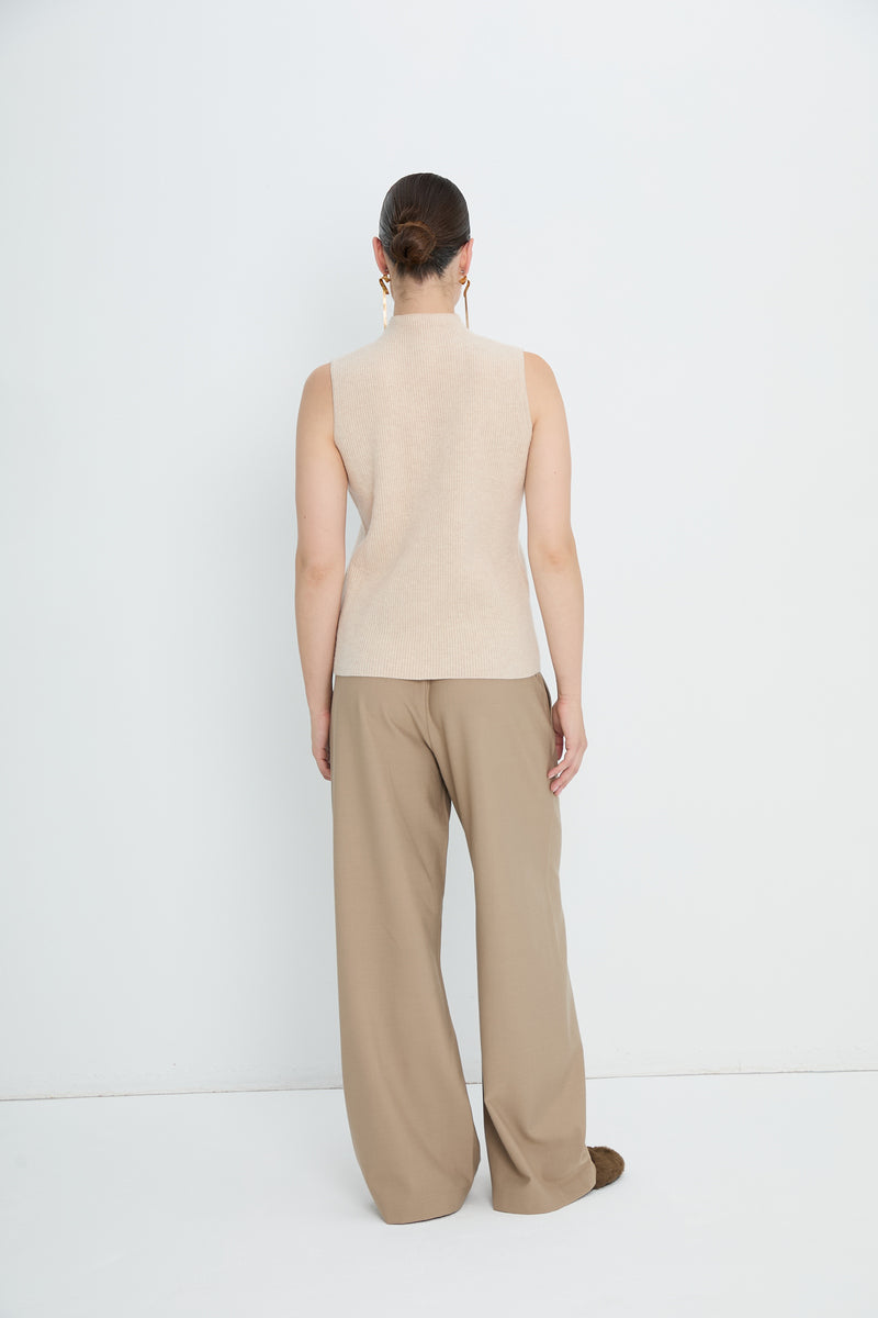 Pants 1 Relaxed Fit Trousers | Light Beige
