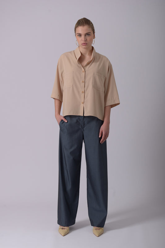 Pants 1 Relaxed Fit Trousers | Petrol