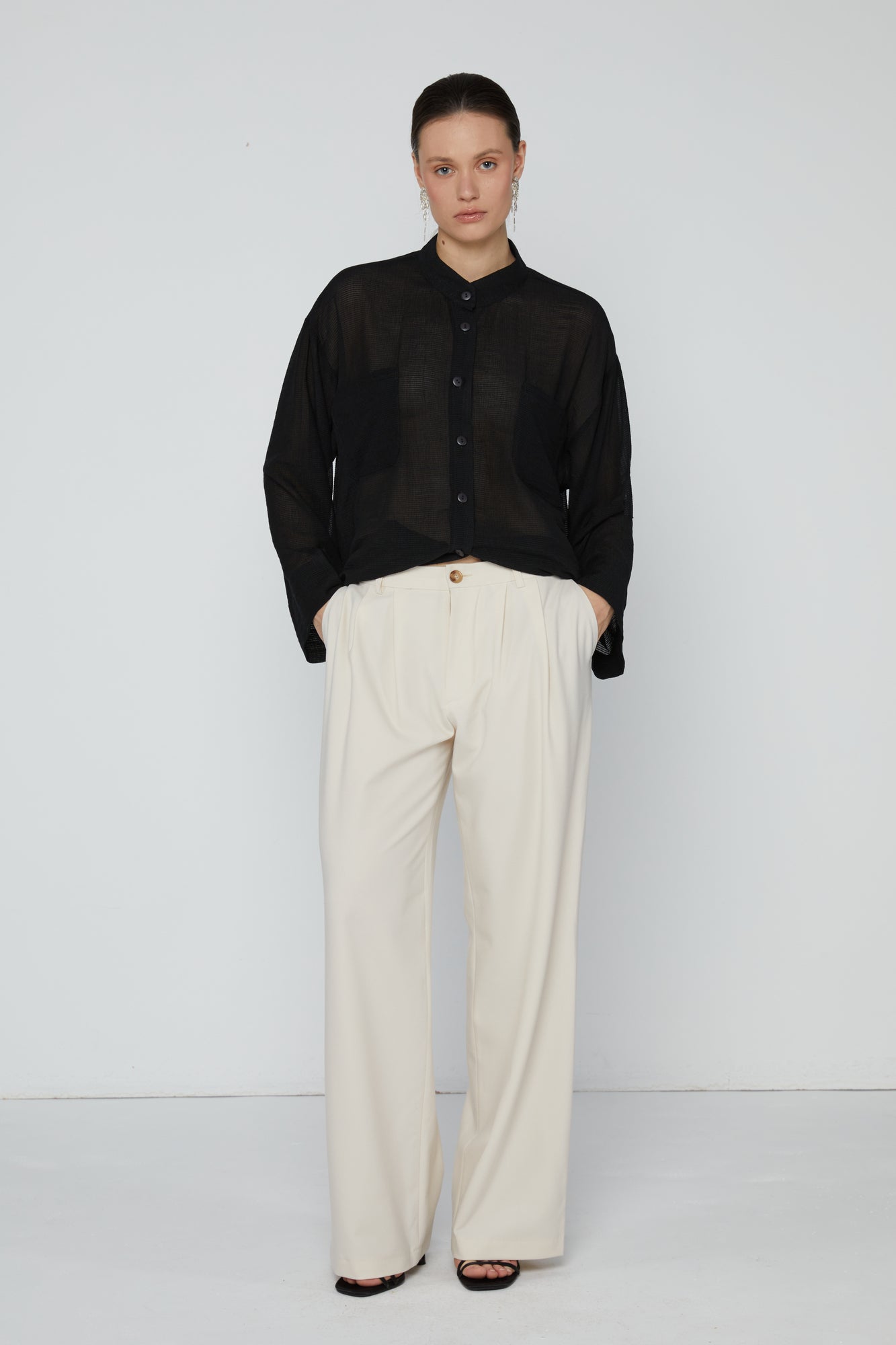 Pants 4 Relaxed Fit Trouwsers | Cream