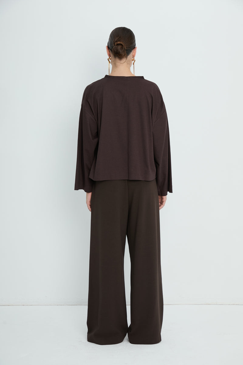 Pants 6 Wide Leg Trousers | Brown