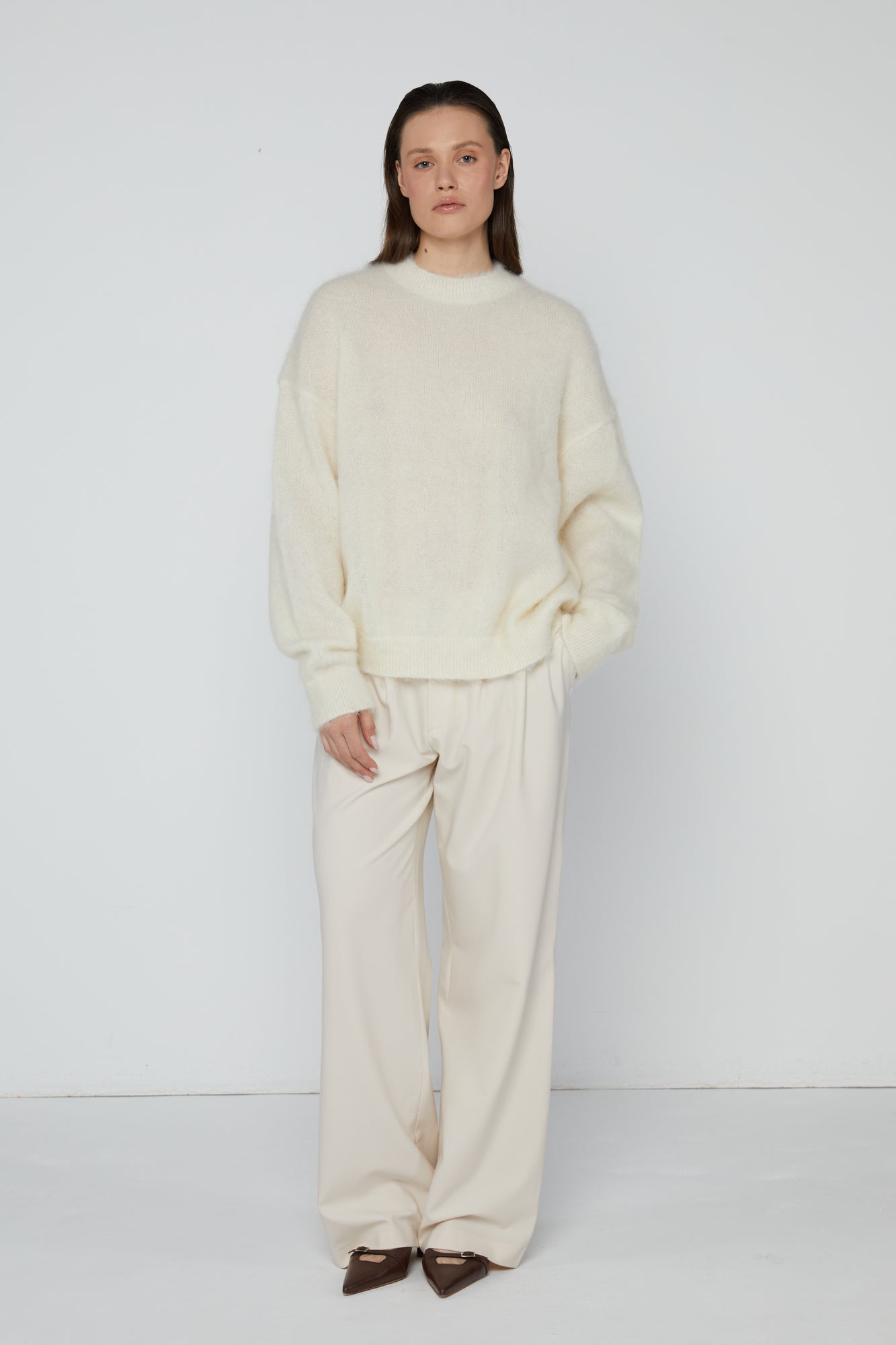 Pullover 1 Mohair Sweater | Cream
