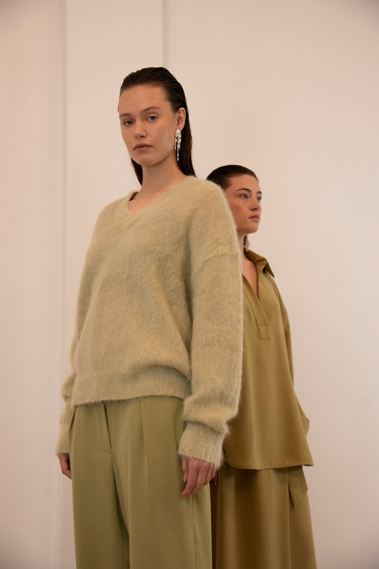 Pullover V neck | Lime