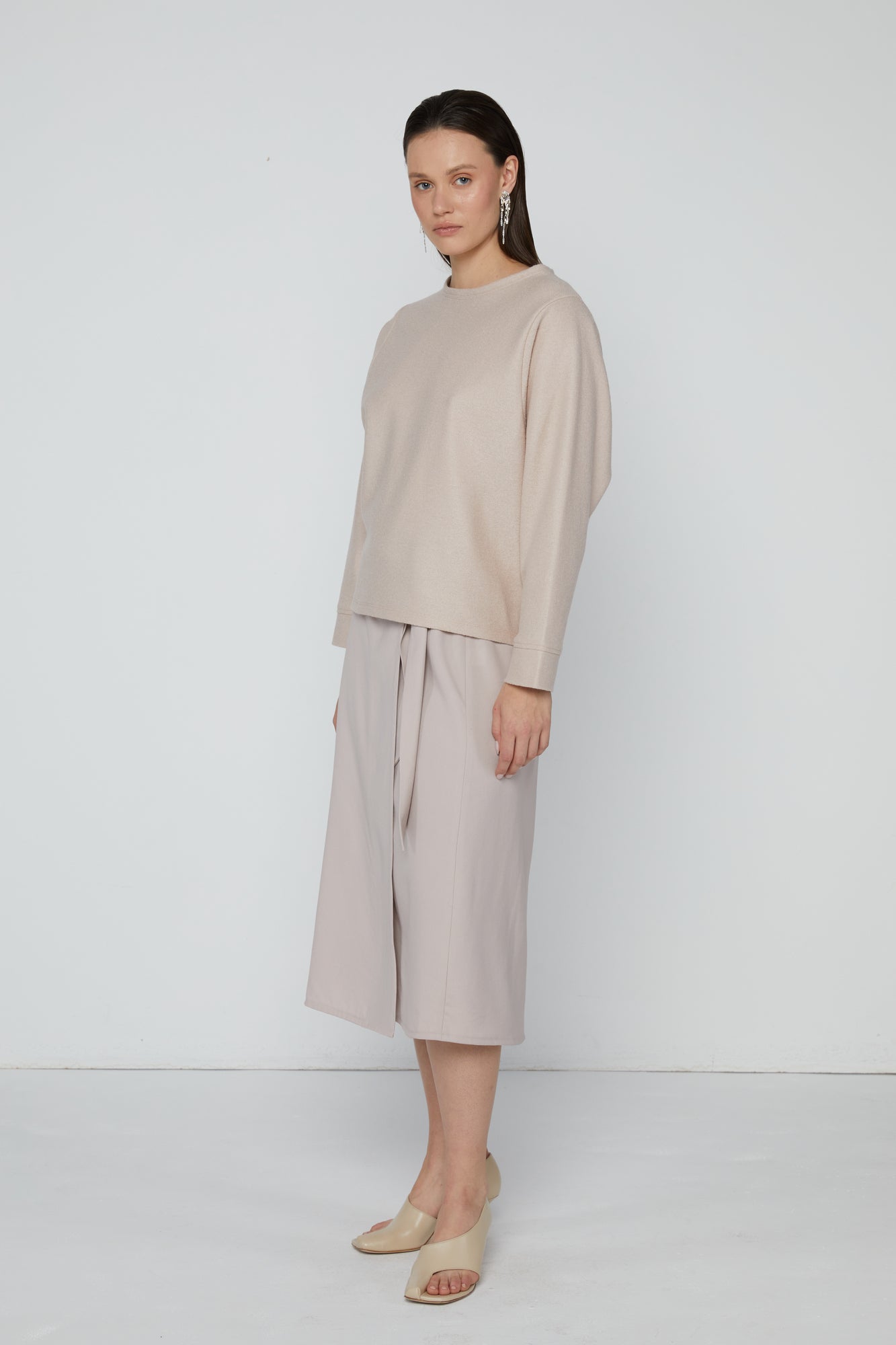 Top 22 Crew Neck Sweatshirt | Nude
