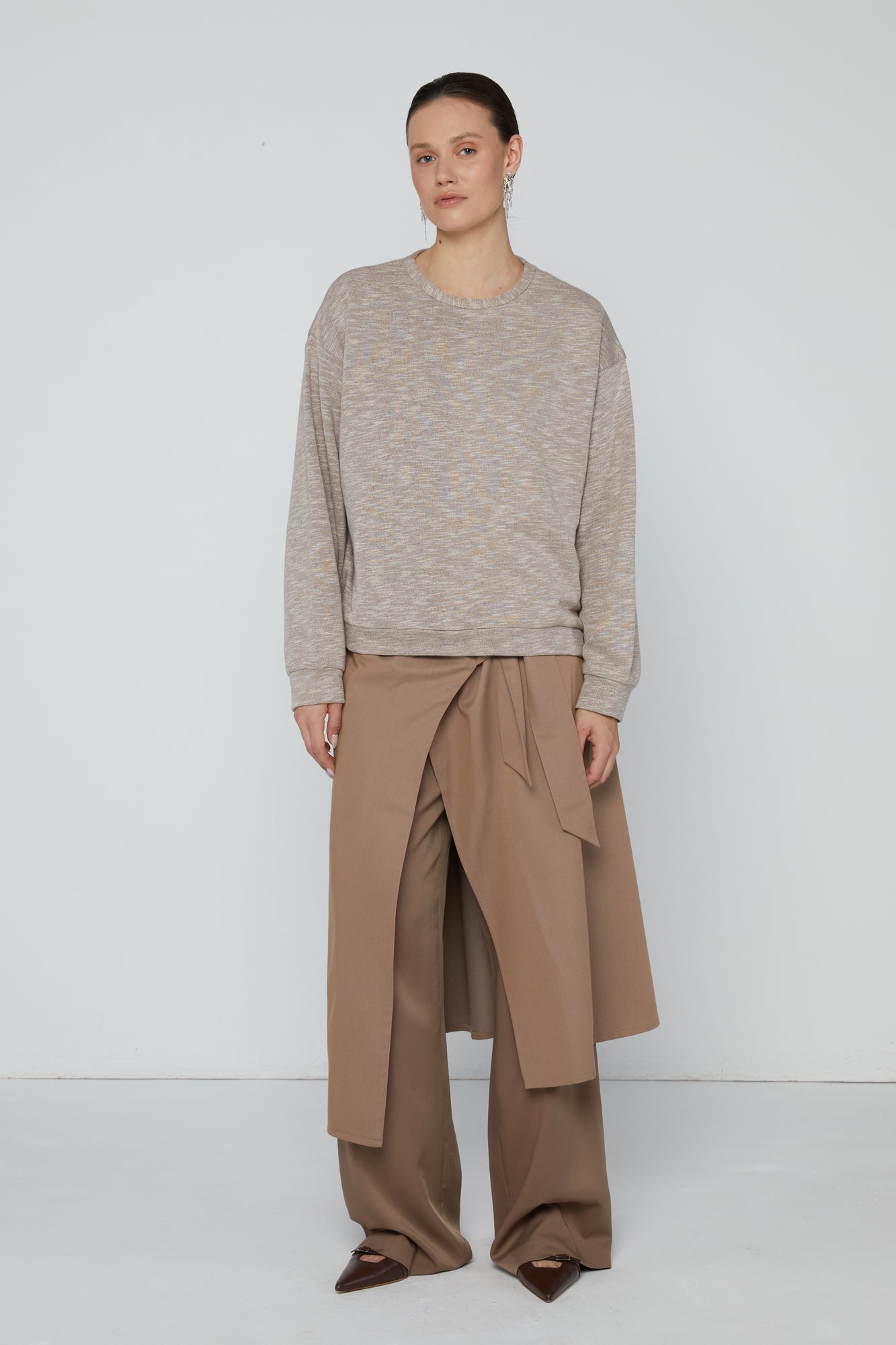 Top 23 Crew Neck Sweatshirt | Nude