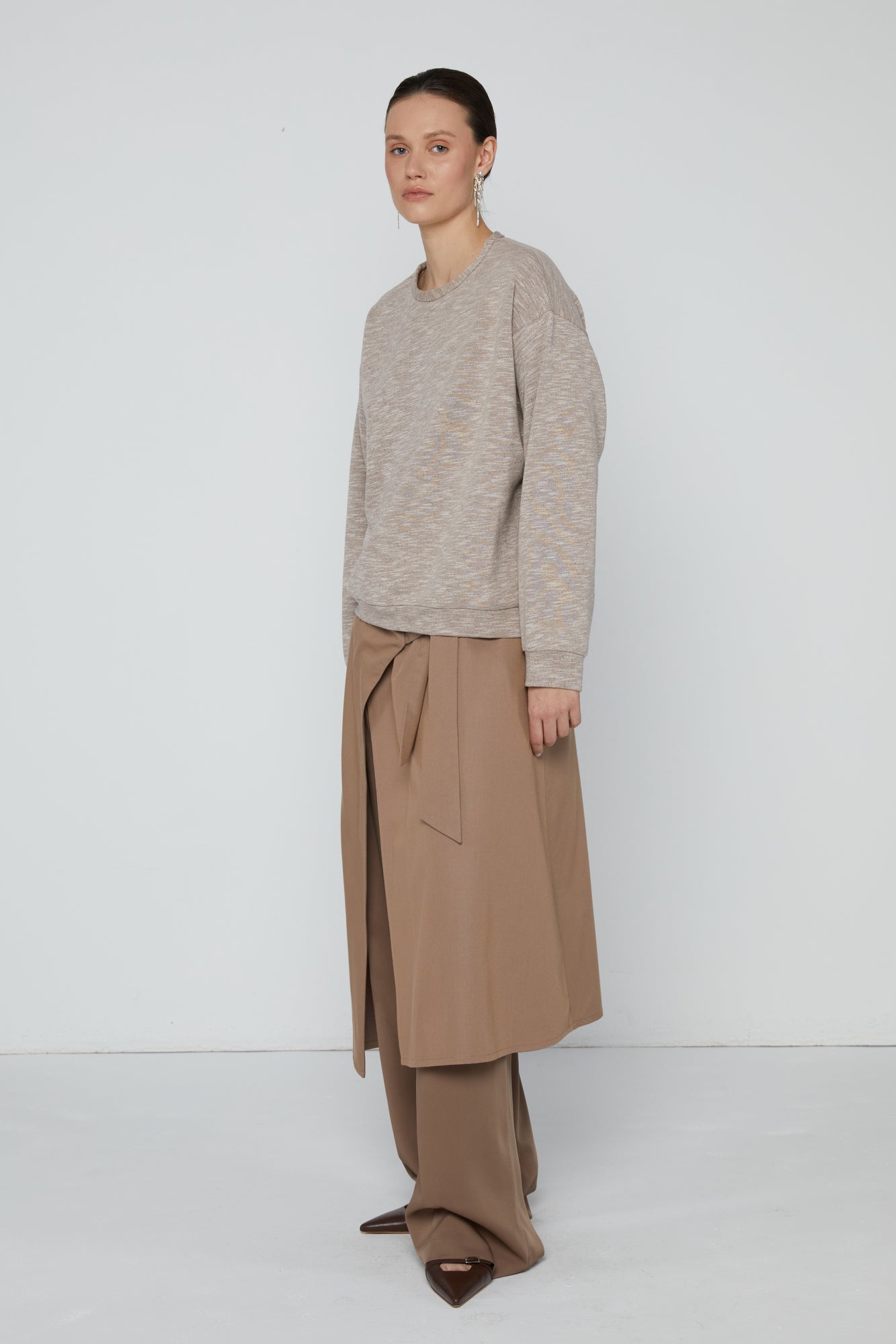 Top 23 Crew Neck Sweatshirt | Nude