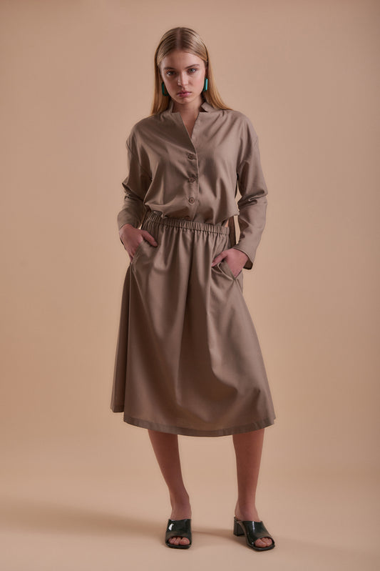 Skirt 1 Medium Length Skirt | Dove Grey