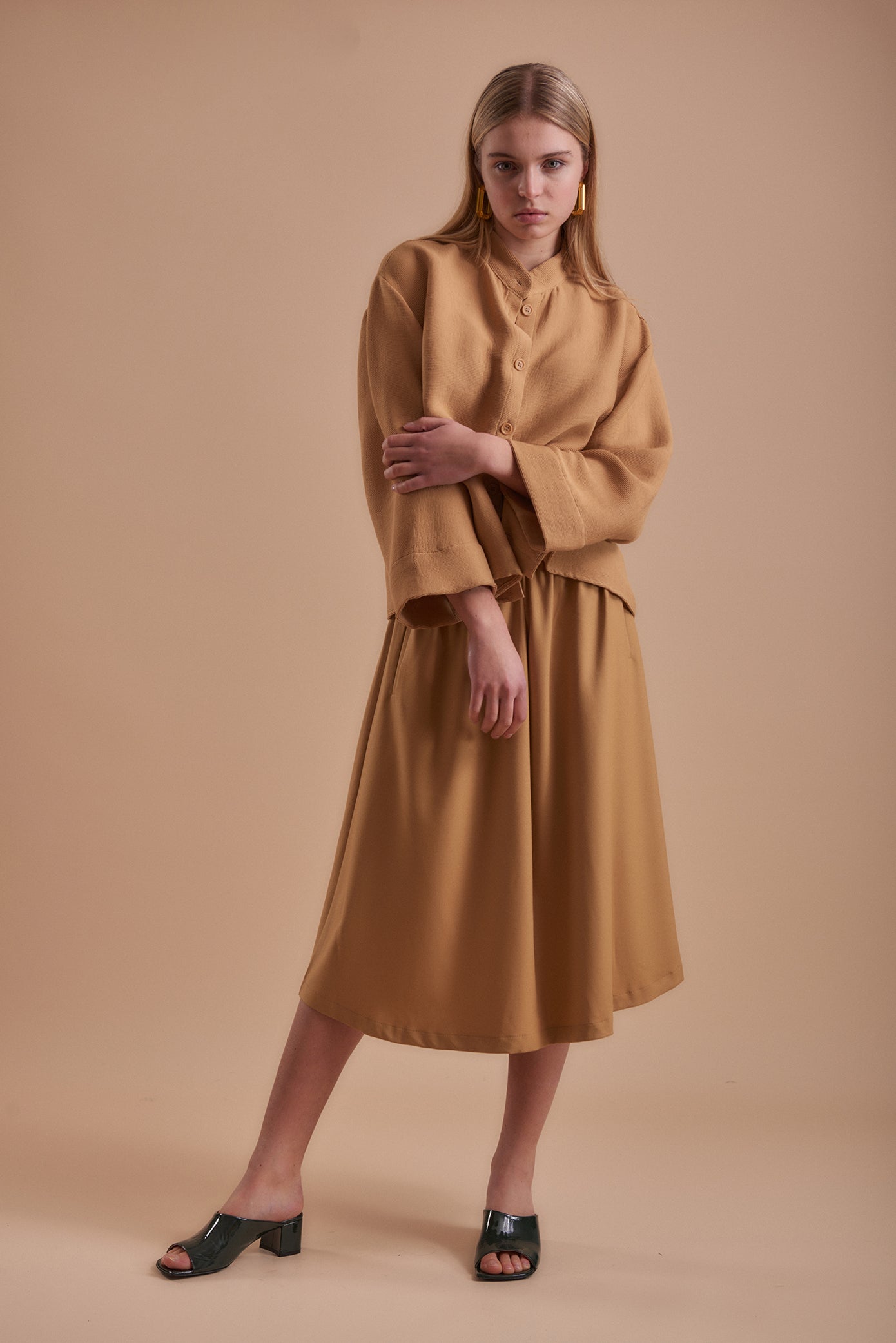 Skirt 1 Medium Length Skirt | Ocher Yellow