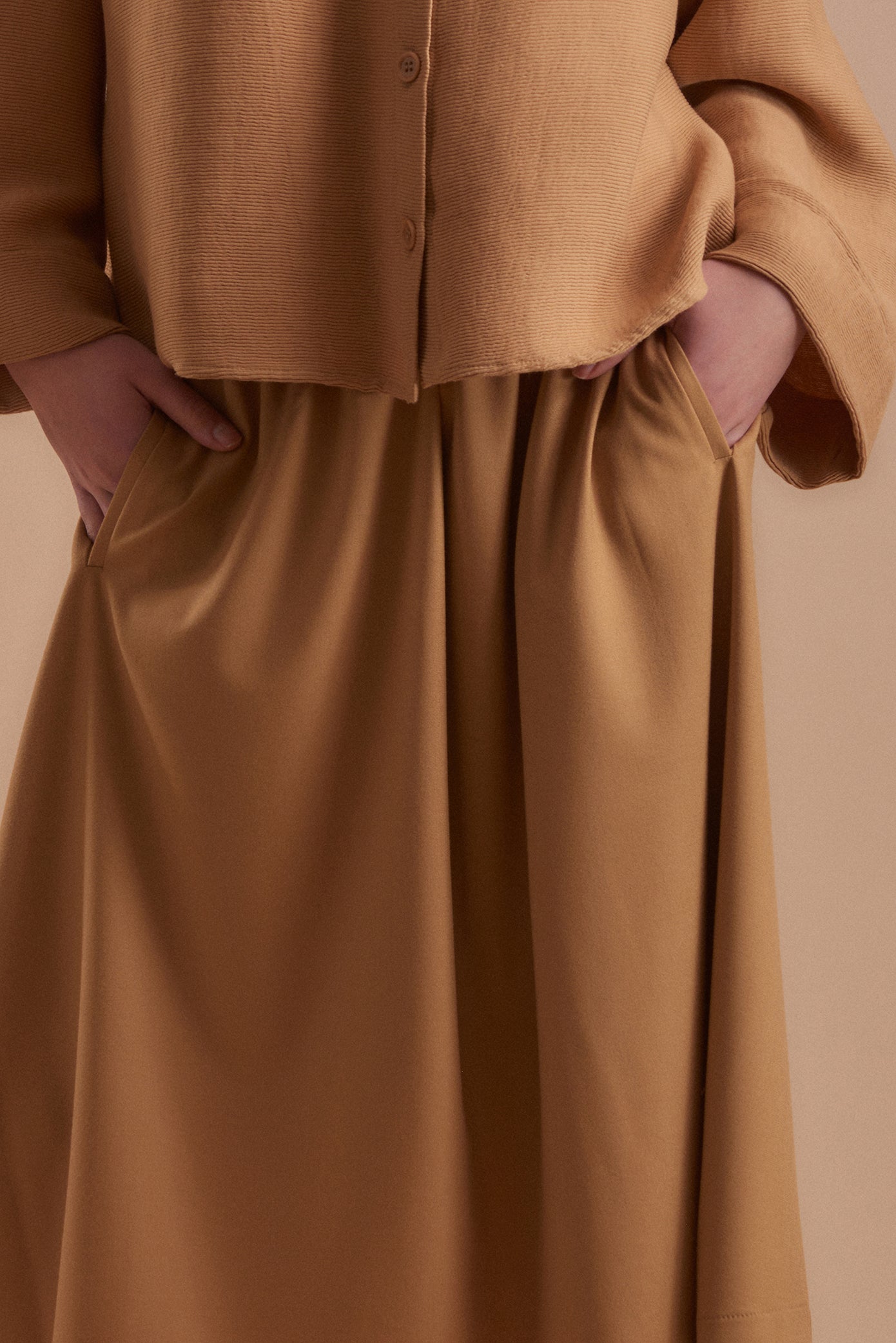 Skirt 1 Medium Length Skirt | Ocher Yellow