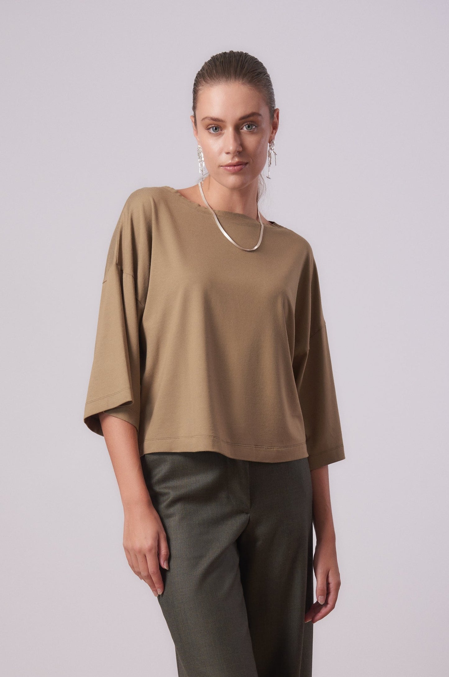 Top 3 Short Sleeved T-shirt | Light Olive