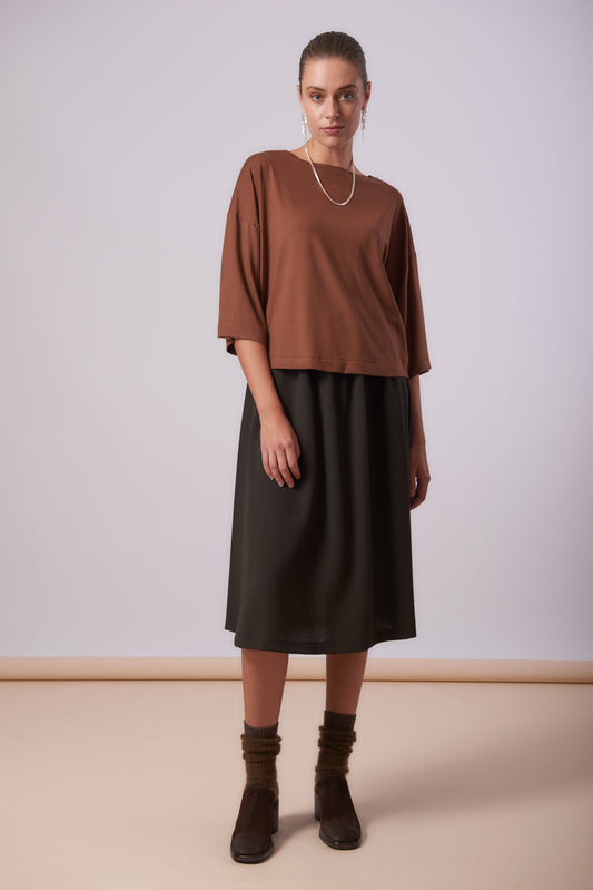 Skirt 1 Medium Length Skirt | Dark Olive