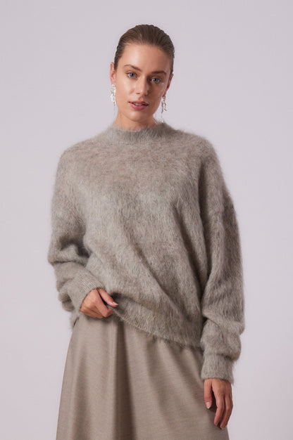 Pullover 1 Mohair Sweater | Light Gray