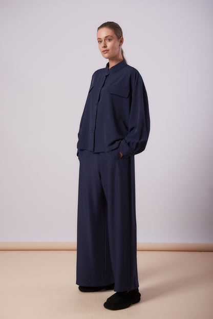 Pants 6 Wide Leg Trousers | Navy