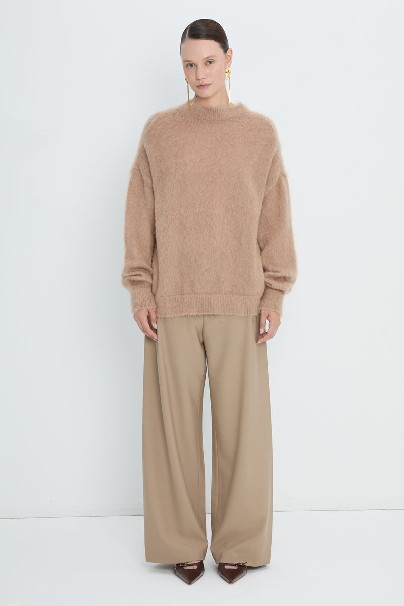Pullover 1 Mohair Sweater | Light Beige