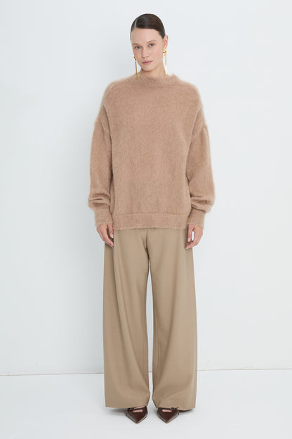 Pullover 1 Mohair Sweater | Light Beige