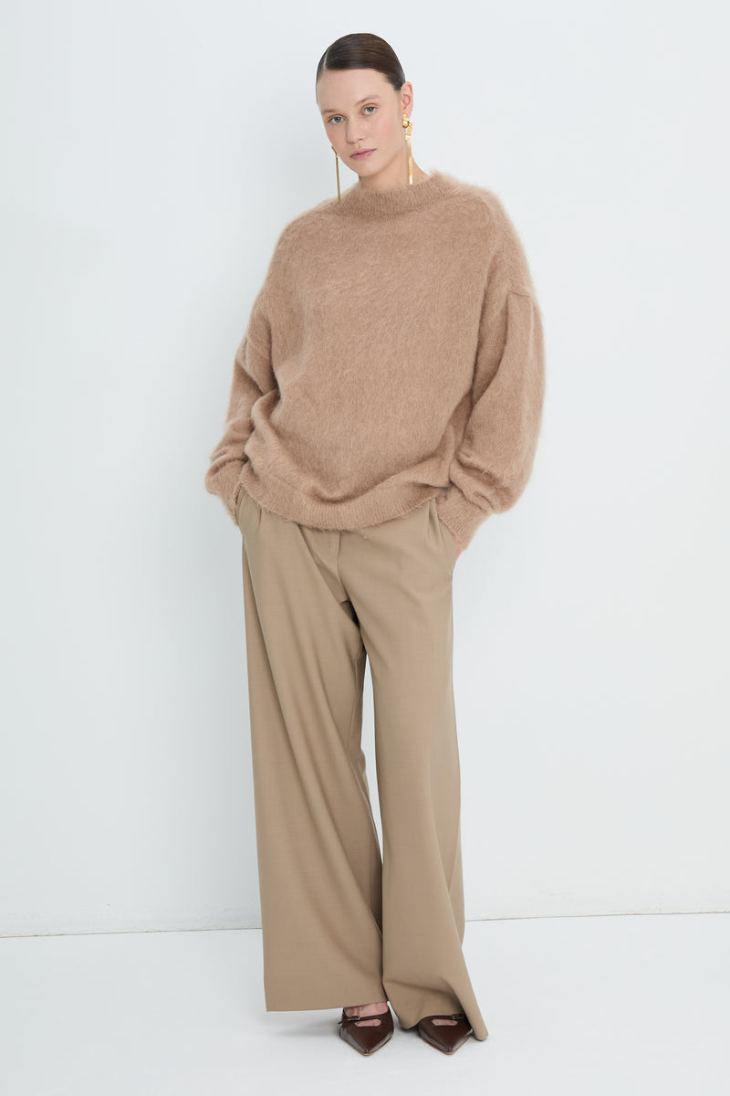 Pullover 1 Mohair Sweater | Light Beige