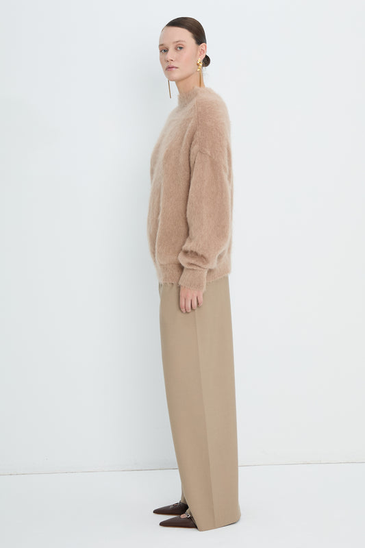 Pullover 1 Mohair Sweater | Light Beige