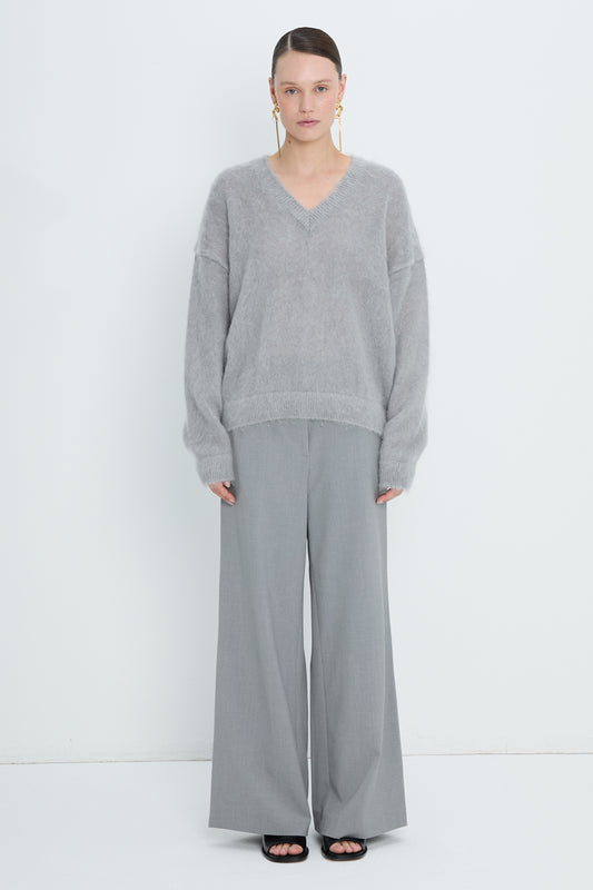 Pullover V neck | Light Gray