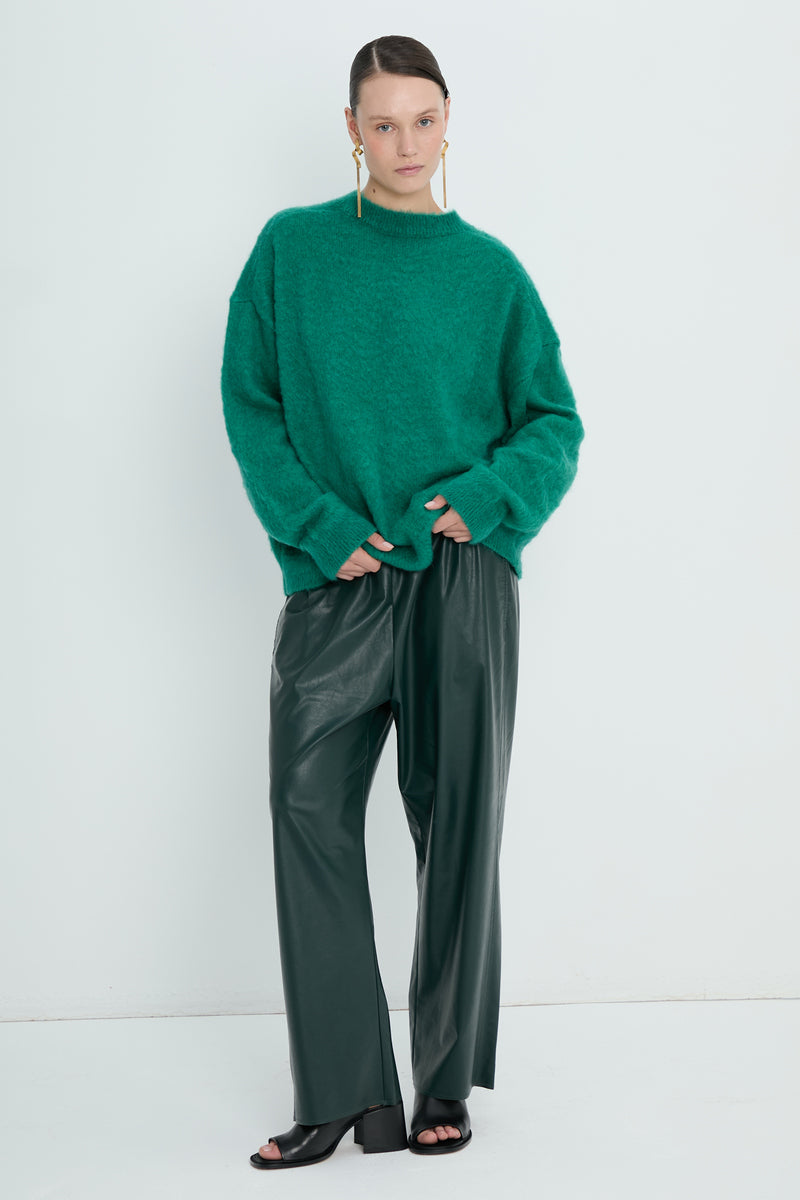 Pullover 1 Mohair Sweater | Emerald green