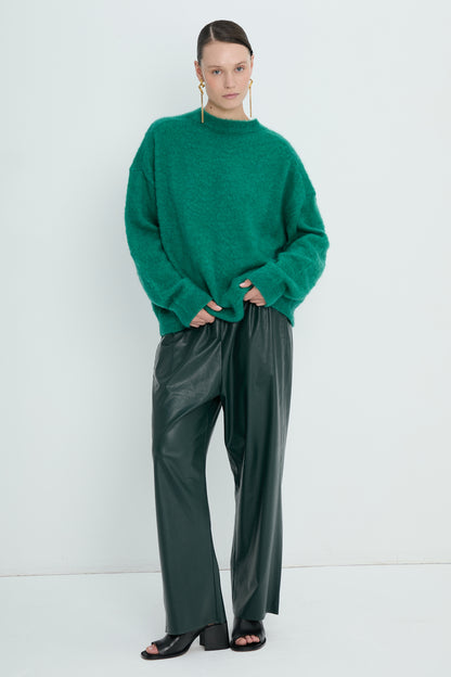 Pullover 1 Mohair Sweater | Emerald green