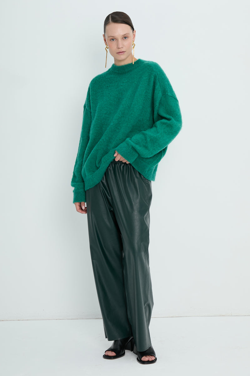 Pullover 1 Mohair Sweater | Emerald green