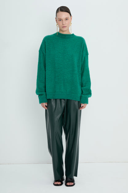 Pullover 1 Mohair Sweater | Emerald green