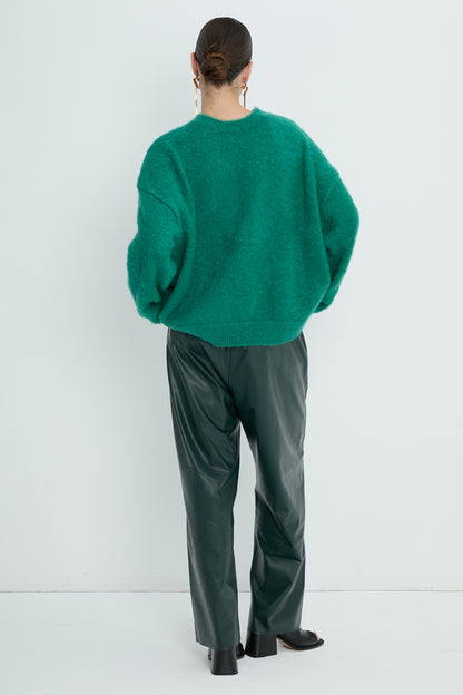 Pullover 1 Mohair Sweater | Emerald green