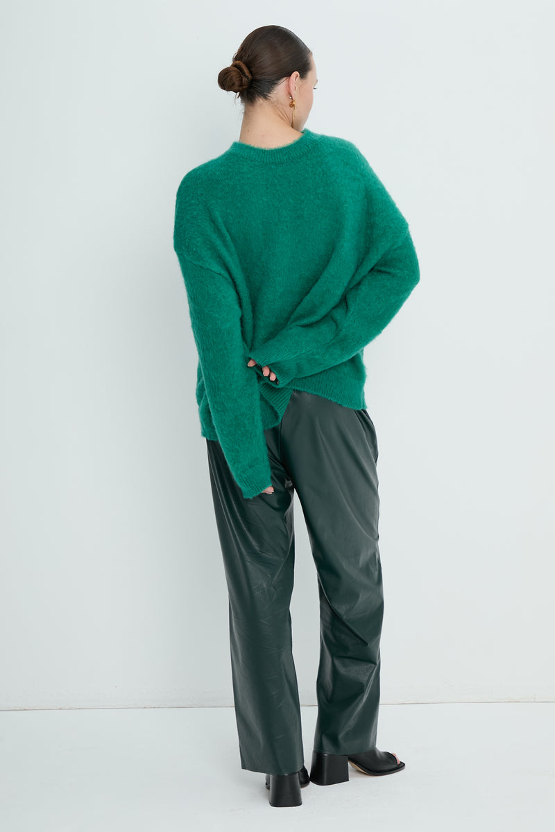 Pullover 1 Mohair Sweater | Emerald green