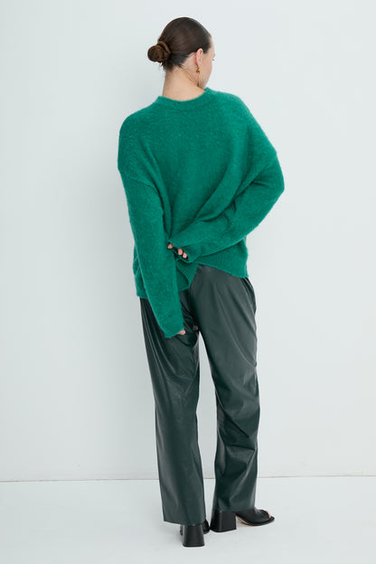 Pullover 1 Mohair Sweater | Emerald green