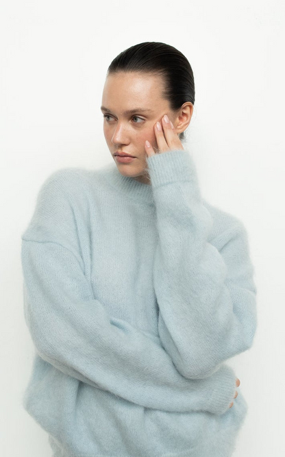 Pullover 1 Mohair Sweater | Light Blue