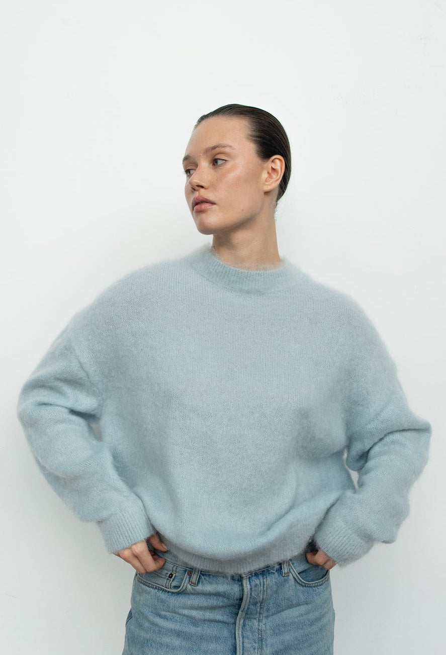 Pullover 1 Mohair Sweater | Light Blue