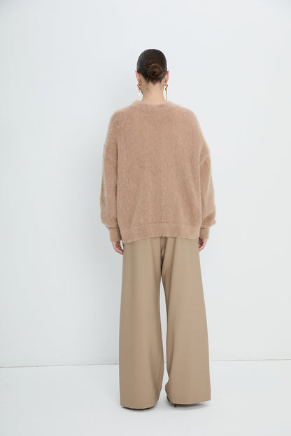 Pullover 1 Mohair Sweater | Light Beige