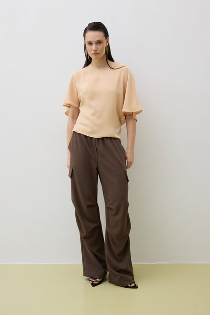 Top 5 Flowy Blouse | Nude