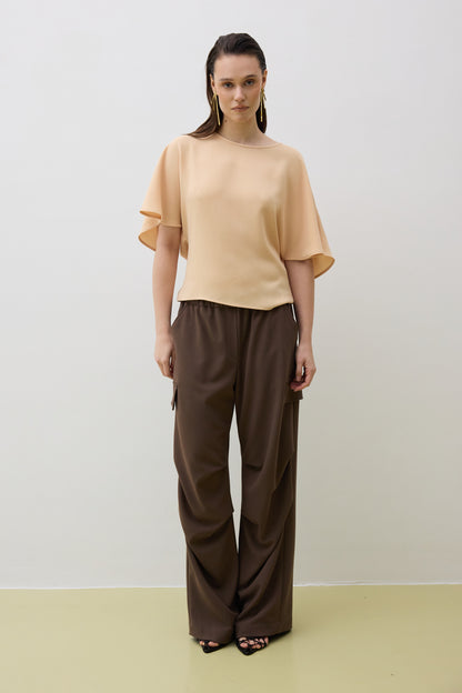 Top 5 Flowy Blouse | Nude