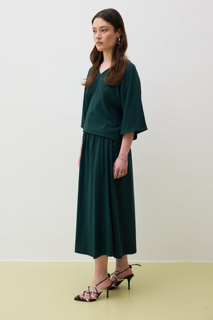 Top 2 V-neck Shirt | Green