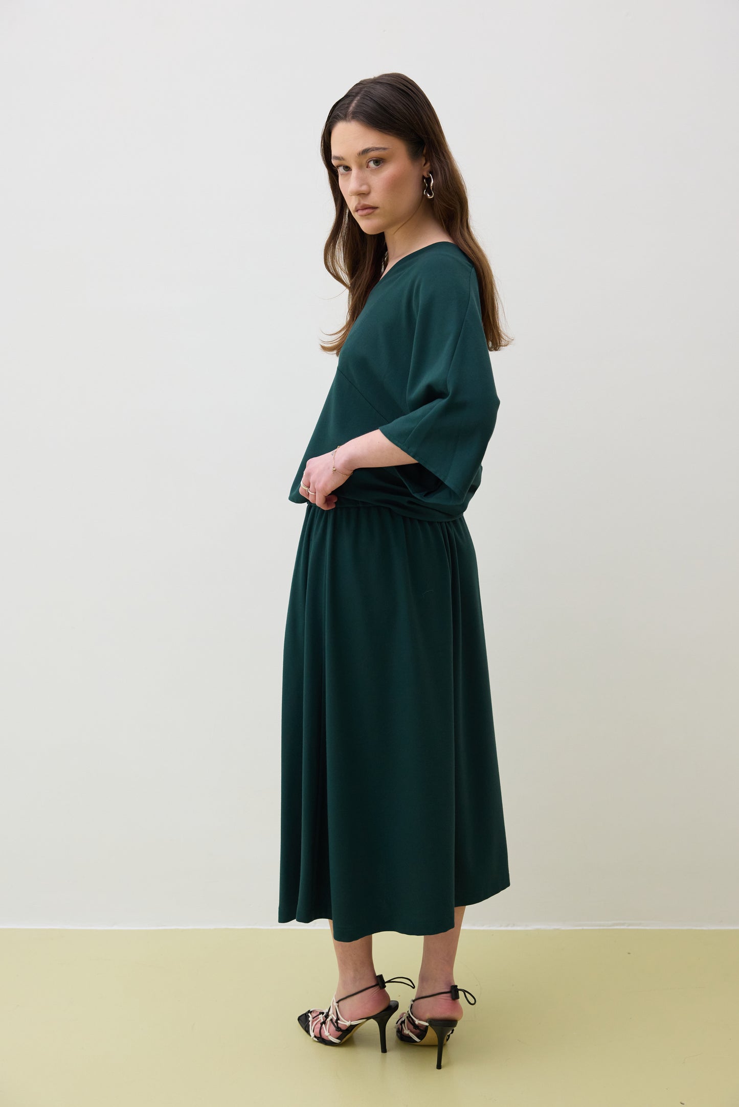 Top 2 V-neck Shirt | Green